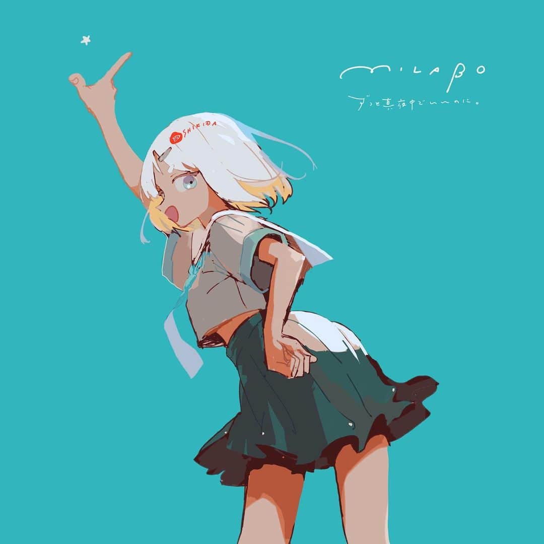 色田のインスタグラム：「『MILABO』ずっと真夜中でいいのに。  どの楽曲も大好きなのですが、 描いてみたかった一曲を。  5周年おめでとうございます！💫  #ずとまよ5周年  #milabo #ずっと真夜中でいいのに #ずとまよ #ずとまよファンアート   #illustration #art #イラスト #イラストレーター #イラストレーション #いらすとぐらむ」