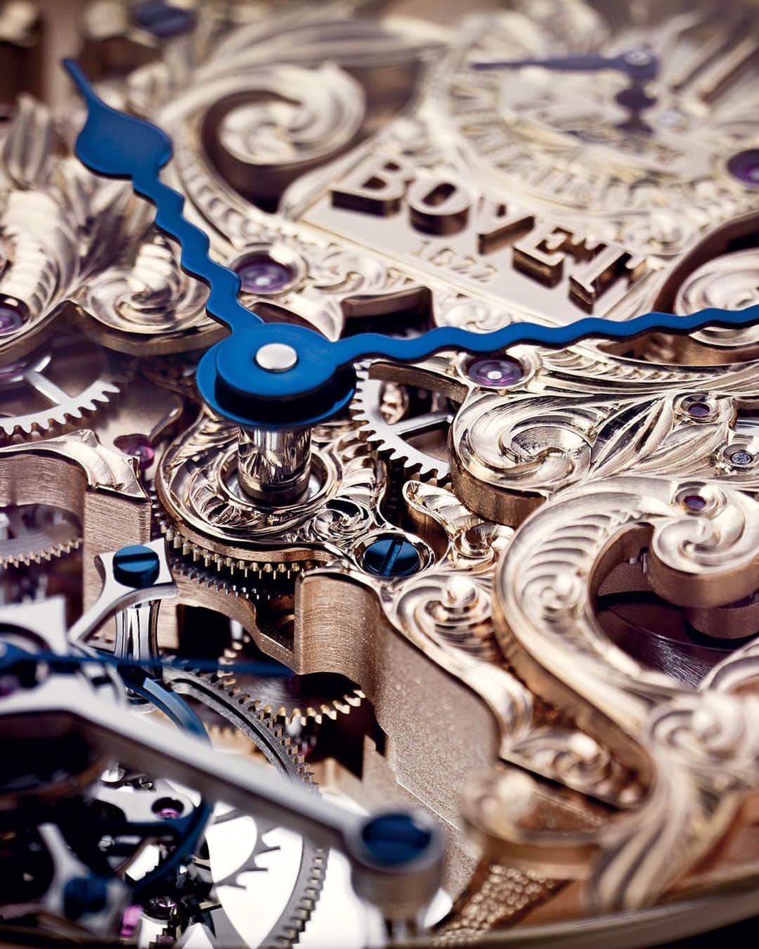 MR PORTERのインスタグラム：「It began as a practical measure, but for centuries, the “finishing” of a watch movement has been taken as a byword for quality. For some collectors, the only true metric that matters in comparing one watch maison with another. When it comes to the real thing, there are no shortcuts – and an expert eye can always tell true hand-finishing from machine-assisted. Mr Timothy Barber walks us through the world of the sharp interior angle and the black mirror polish. Read more on The Journal – click the link in bio.  Words by: @the_watch_journo  📸:   The Bovet Amadeo Amadeo tourbillon requires more than 100 hours of hand engraving just for the movement, and 80 additional hours for the case. Photograph courtesy of Bovet.」