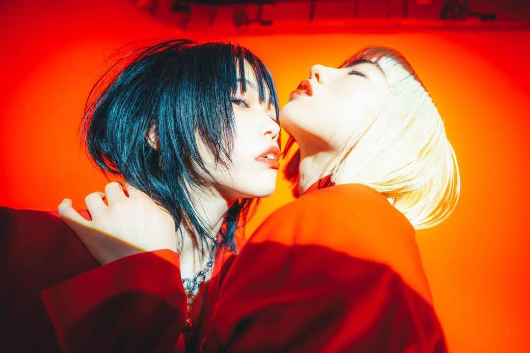 アオイヤマダのインスタグラム：「アイナ・ジ・エンド 「Red:birthmark」MVで 彼女と踊らせて頂きました。 なんの打ち合わせもしていないけど、 曲がはじまると呼吸と身体が一体化してきて 私の空白をアイナちゃんがうめてくれて、 アイナちゃんの空白を私は抱きしめようと思った。 ありがとう、あいなちゃん！ そして、 その瞬間を写真家の夢無子が撮ってくれました。  沢山の方に観ていただきたいです。  🌹 @ainatheend_official  📷　@mumuko_artist  #ainatheend   (Aoi) makeup @coco_ikuko  hair @pyuuuuuu」