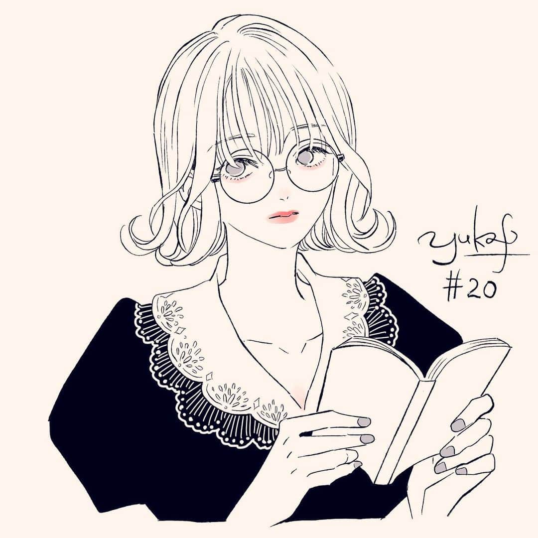 藤原ゆかのインスタグラム：「１日１枚自由お絵描き ✿ 20枚目  #イラスト #イラストグラム」