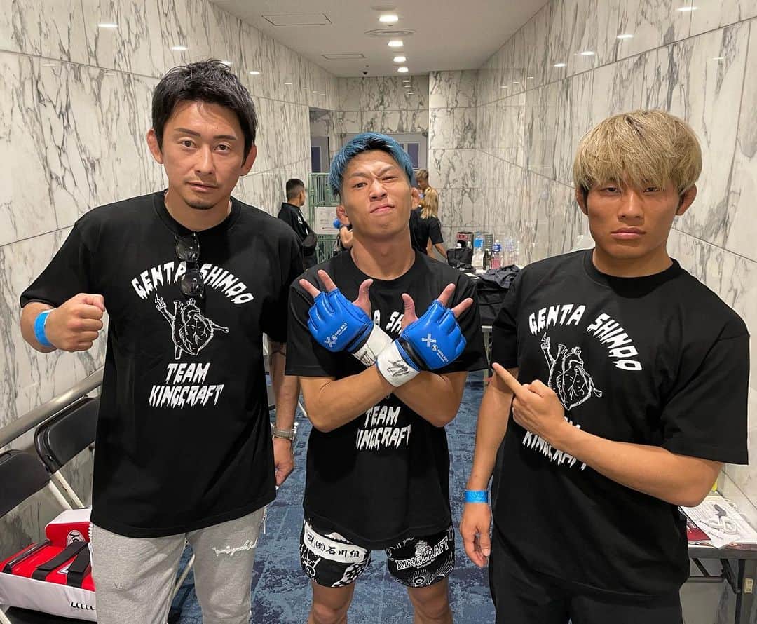 のインスタグラム：「げんた  また1Rで勝ちやがった  早く負けろ  このまま無敗で優勝しちゃうかも  応援ありがとうございました🙏」