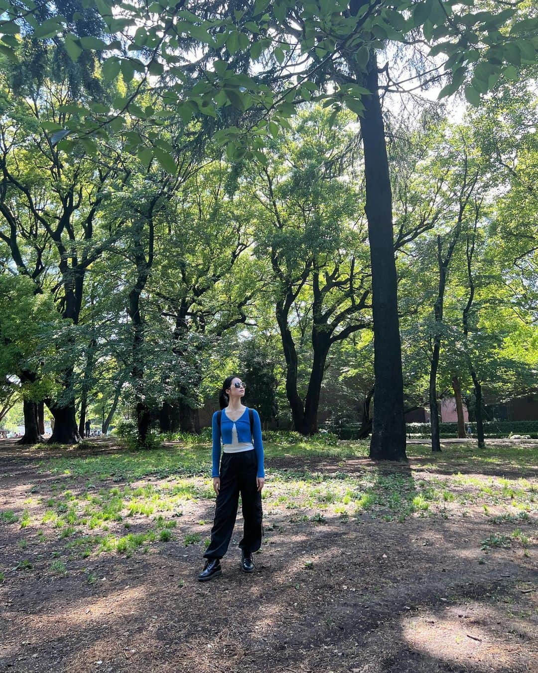 葉月蓮のインスタグラム：「I took a walk in Ueno Park with my dad.👨🚶🚶‍♀️」