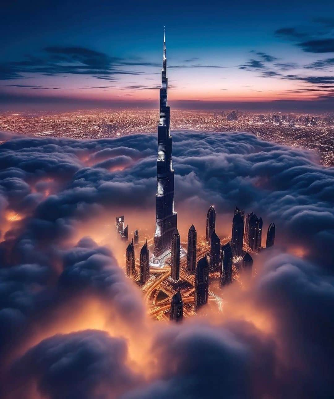 ドバイのインスタグラム：「Burj Khalifa #Dubai 📷:@orbci」