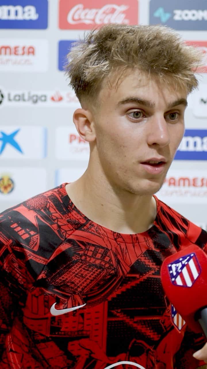 アトレティコ・マドリードのインスタグラム：「❝Ha sido un partido muy complicado contra un gran rival❞.  — Pablo Barrios 🎙」