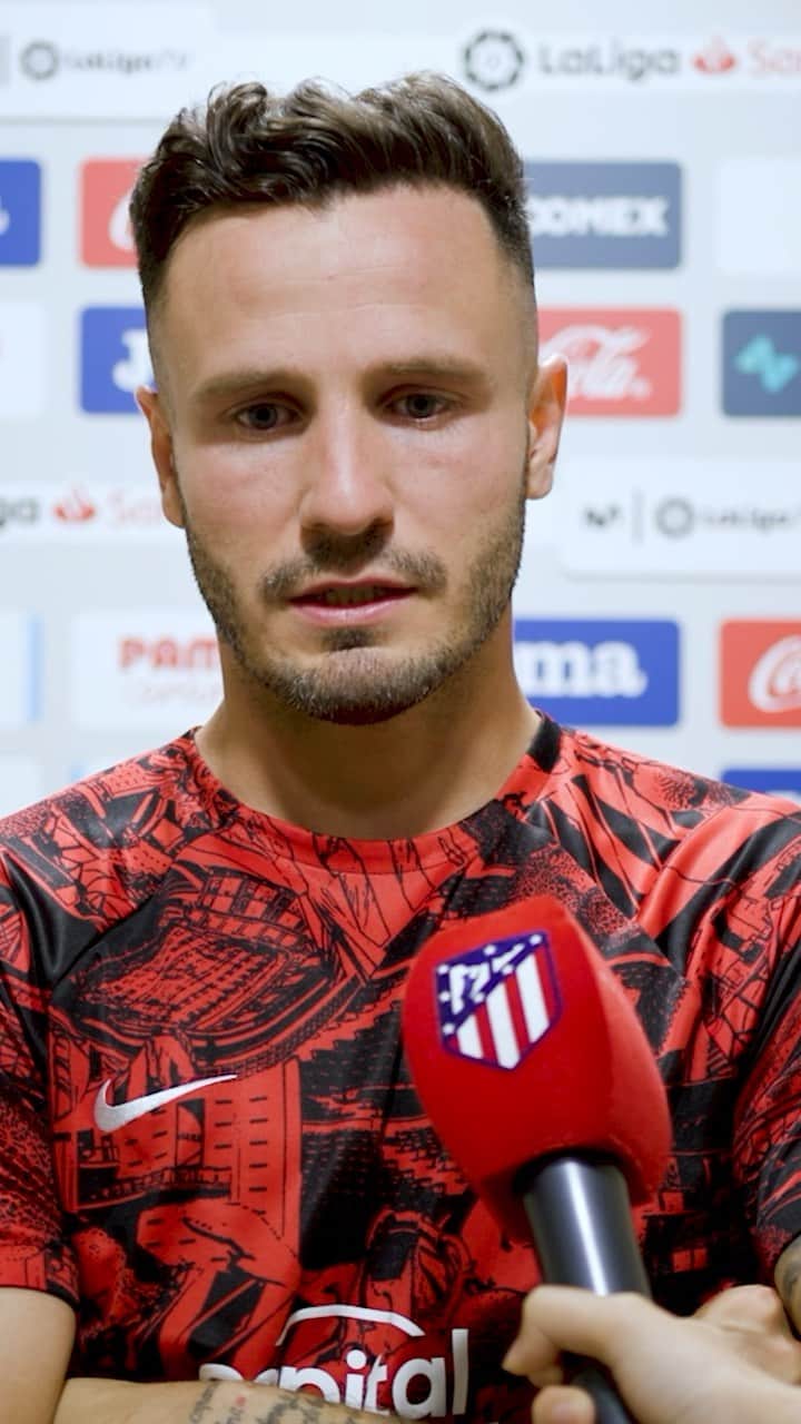 アトレティコ・マドリードのインスタグラム：「❝El equipo peleó, corrió y trabajó junto❞.  — Saúl 🎙」