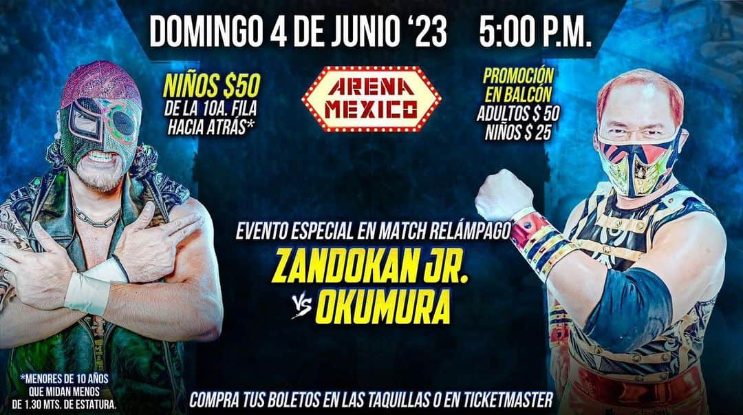 奥村茂雄さんのインスタグラム写真 - (奥村茂雄Instagram)「Hoy nos vemos en punto de las 5:00 pm en el #DomingoFamiliarCmll en la Arena México. - - #cmll #arenamexico #okumura #tifondeosaka #guerrerosamurai」6月5日 6時16分 - okumuracmll