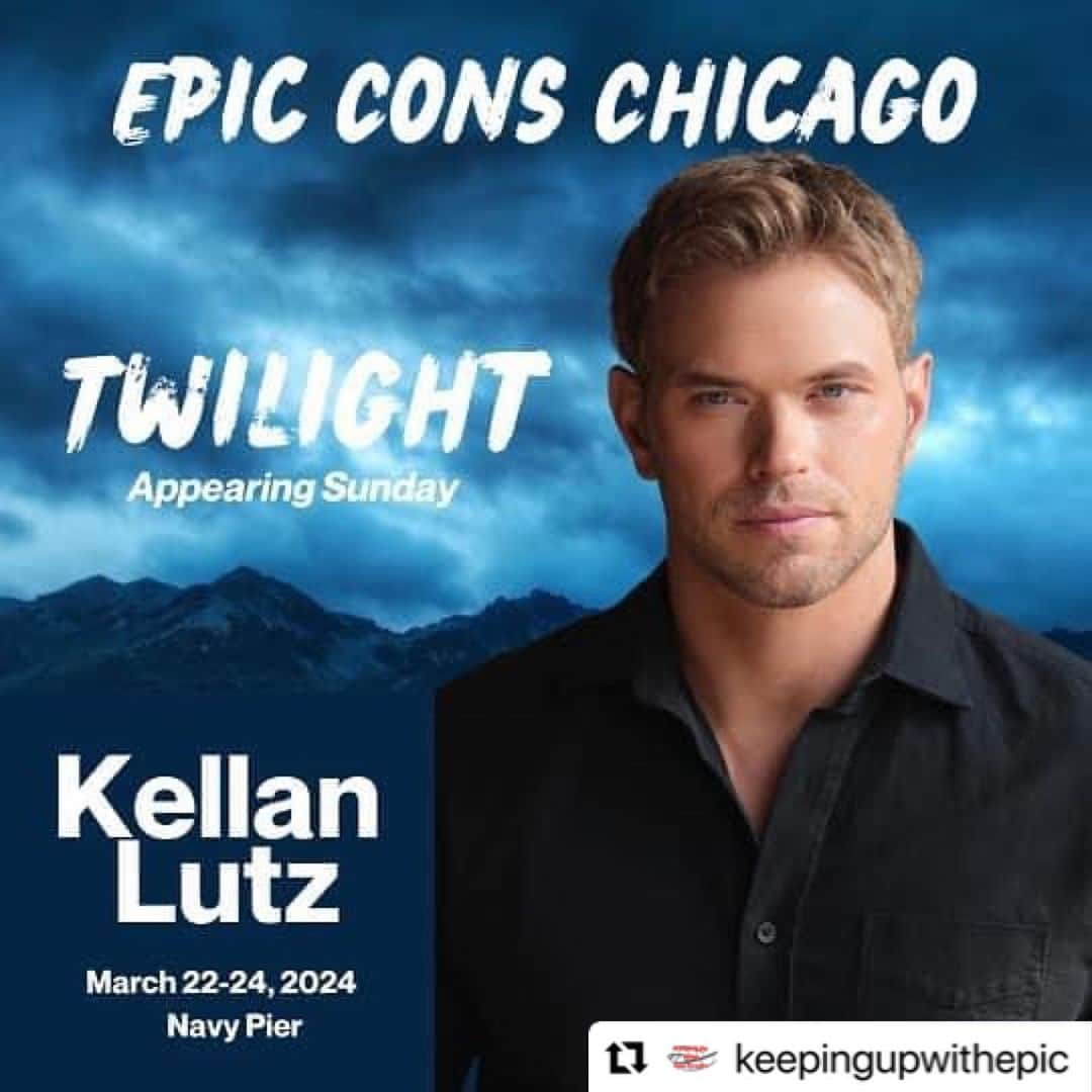 ケラン・ラッツのインスタグラム：「Excited to see you all here next year   #Repost @keepingupwithepic with @use.repost ・・・ Epic Cons Chicago  Lineup Update pt 2 🐺👽🩸🩺  Who are you most excited to see so far? We’re excited for everyone, but we can’t wait to meet Dylan, Keahu, and Kellan!🤍  Get tickets at the link in our bio.」