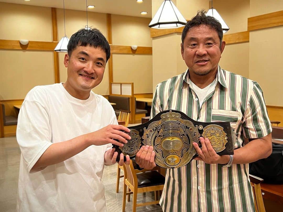 青木泰寛のインスタグラム：「永田裕志選手のトークショー 司会進行させて頂きました。ありがとうございました。  6/18佐倉大会がますます楽しみになりましたね！  #永田裕志 #yujinagata #njpw #新日本プロレス #ajpw #全日本プロレス #佐倉市民体育館 #prowrestling」