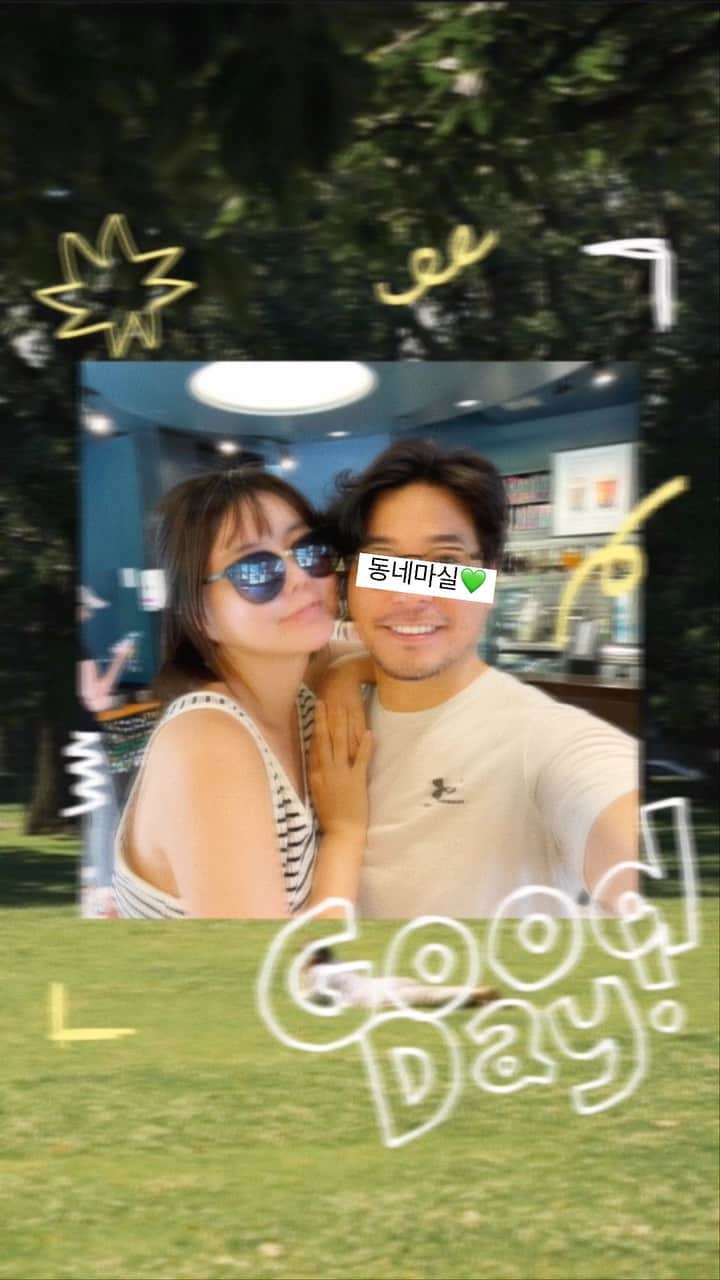 リュ・ジヘのインスタグラム：「이런 날 안 나가면 뉴죄..💫🌈  #산호세라이프」