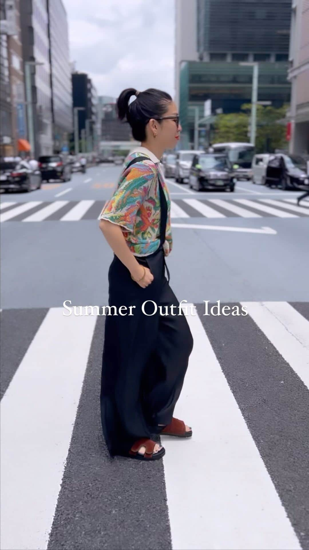 STYLE & EDIT officialのインスタグラム：「Summer Outfit Ideas @yoshiminagao   Look # 01  Tops @robertocollina  Pants @currentage_  Eyewear @blanc_official  Shoes @pellico_sunny STYLE&EDIT exclusive color  Look # 02 Tops @robertocollina  Skirt @currentage_  Eyewear @blanc_official  Shoes @pellico_sunny STYLE&EDIT exclusive color  Look # 03 Dress @mm6maisonmargiela  Eyewear @blanc_official  Shoes @fabiorusconiofficial   商品の詳細は各店舗までお問い合わせくださいませ。  #styleandedit  #takashimaya #outfit #robertocollina  #currentage #mm6  #blanc #pellicosunny #fabiorusconi」