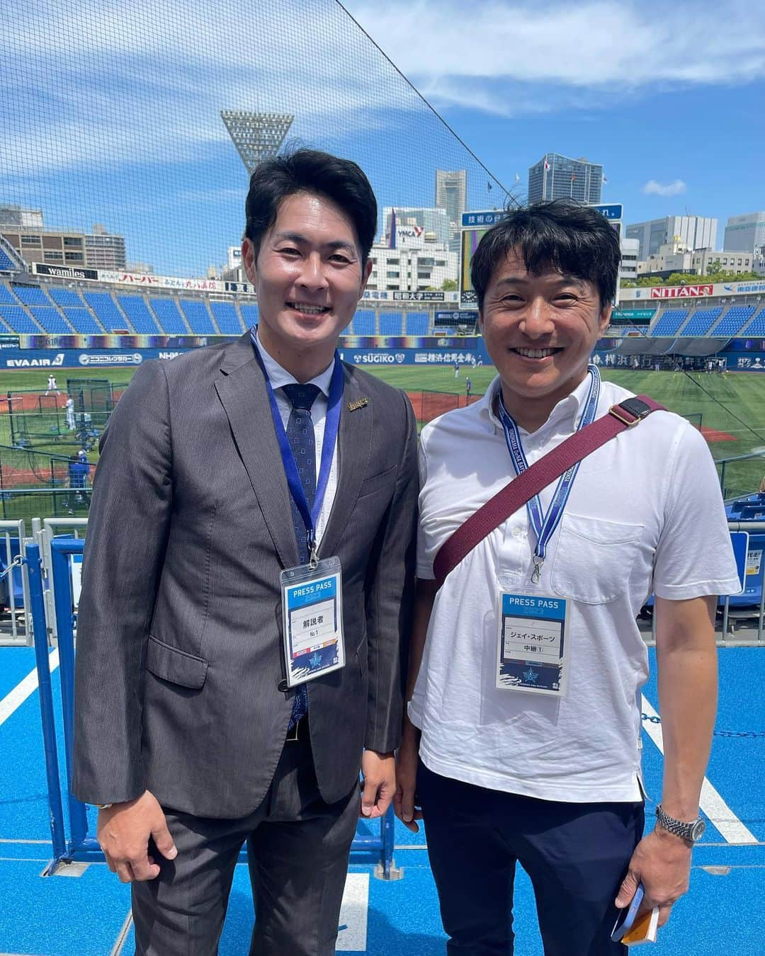 石川雄洋のインスタグラム：「昨日は、jsportsオンデマンドで解説をさせて頂きました。 アメフトの大先輩とご一緒させて頂きました！ また次の機会も楽しみにしております。  #jsportsオンデマンド  #もっと野球好き  #近藤祐司 #横浜denaベイスターズ  #埼玉西武ライオンズ」