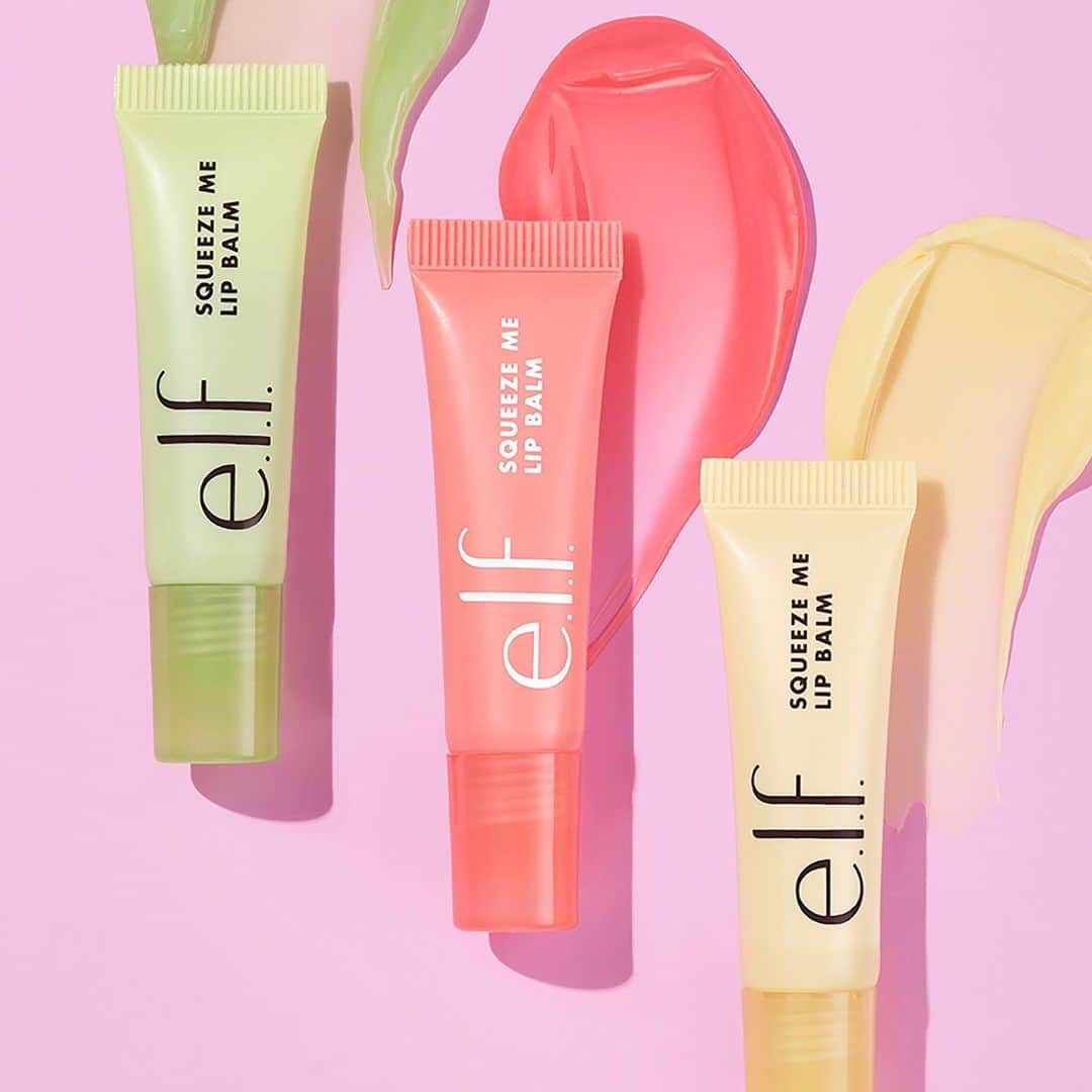 e.l.f.さんのインスタグラム写真 - (e.l.f.Instagram)「Your new fave lip balm 😍 Squeeze Me Lip Balms come in 5 yummy scents with a sheer kiss of color and hydrating hyaluronic acid, shea butter and goji berry to lock in moisture 💋  Shades left to right:  🍈Honeydew 🍓Strawberry 🧁Vanilla Frosting   Tap to shop for only $4! ✨ #elfcosmetics #elfingamazing #eyeslipsface #crueltyfree #vegan」6月5日 10時06分 - elfcosmetics