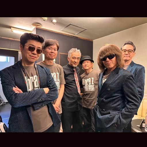 田中和のインスタグラム：「アブラサミットツアー@博多voodoo loungeありがとうございました！楽しくサポートさせて頂きました。 間合い(笑)というか諸々なタイミングの磨きがかかっています！バンドの醍醐味を味わえる素敵なステージでございました、ありがとうございます！ #アブラサミットツアー2023  #アブラーズ  #武内享  #大土井裕二  #藤井尚之  #voodoolounge」