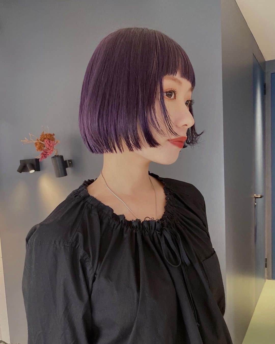 相羽瑠奈のインスタグラム：「髪色もまつパも調子良い🔮👁️」