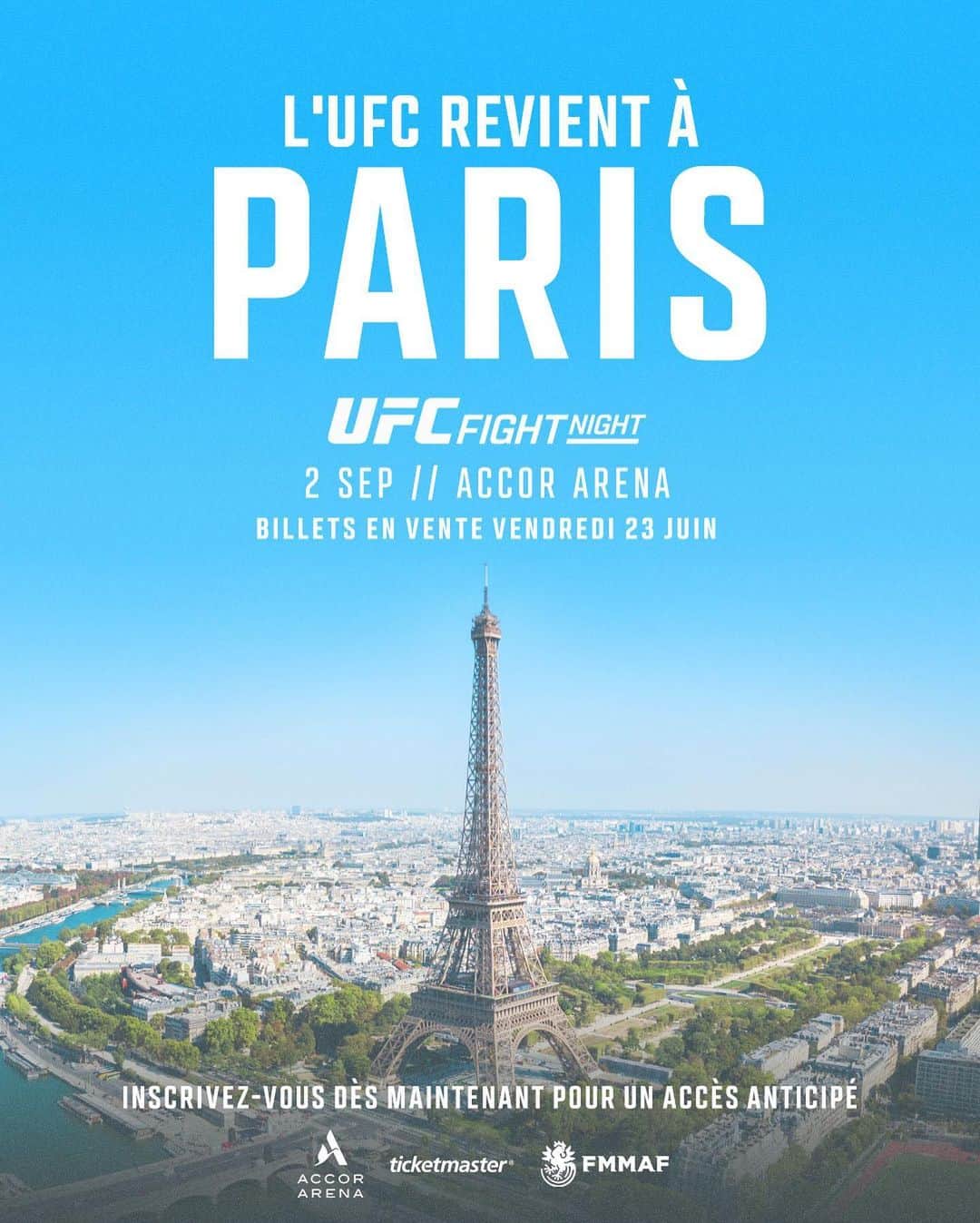 UFCさんのインスタグラム写真 - (UFCInstagram)「On est de retour le 2 septembre 🇫🇷 #UFCParis 🎟 Lien en bio  We are back in France on September 2nd🇫🇷 🎟 Link in bio」6月5日 21時00分 - ufc