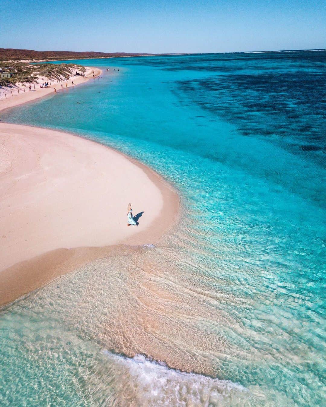 のインスタグラム：「Happy #WorldEnvironmentDay from Ningaloo reef, one of the last truly wild, pristine places on this earth that needs to be protected 🐋  Ningaloo reef is a World Heritage listed area and it has a synergistic relationship with Exmouth gulf, a place that needs to be included in World Heritage status to prevent industrialization and maintain protection for this entire region 🐋   Exmouth gulf acts as a nursery and foraging grounds for one of the worlds largest populations of migrating humpback whales. It’s also home to a large population of dugongs, a diverse range of fish species (approx 850 compared to 550 in Ningaloo reef) and many threatened and protected species - snubfin, humpback and bottlenose dolphins, hawksbill turtles, baby giant shovel nose rays, leopard whip rays and manta rays. It’s one of few sites in the world where the endangered green sawfish give birth. Exmouth gulf has life creating habitats, mangroves, sea grass and coral that help to sustain Ningaloo reef. The two places are ecologically interdependent and both need continued protection.   Please check out the link in my bio to support the inclusion of Exmouth gulf in the World Heritage listing of Ningaloo reef to help prevent industrialization and keep this place wild and flourishing for generations to come 🐋  Swipe for a collection of images from my last trip to Ningaloo reef. I’m counting down the days now to be back in this natural paradise swimming with turtles 🐢 paddling with dolphins 🐬 watching whales 🐋 and soaking up this pristine wild nature 🌊  #WAtheDreamState #happyWAday #seeaustralia #Ningalooreef #australiascoralcoast #beautifuldestinations #worldenvironmentday #beatplasticpollution #turtles」