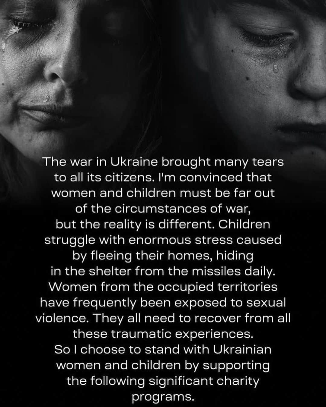 スネジャナ・オノプカさんのインスタグラム写真 - (スネジャナ・オノプカInstagram)「My heart is broken to pieces every time I read the news from my native land Ukraine. Civilian women and children do not fight with the weapon in their arms, but they suffer from the war nonetheless — they are victims of war. And they need our helping hand! @future_for_ukraine 🙏🏻」6月5日 15時19分 - snejanaonopka15