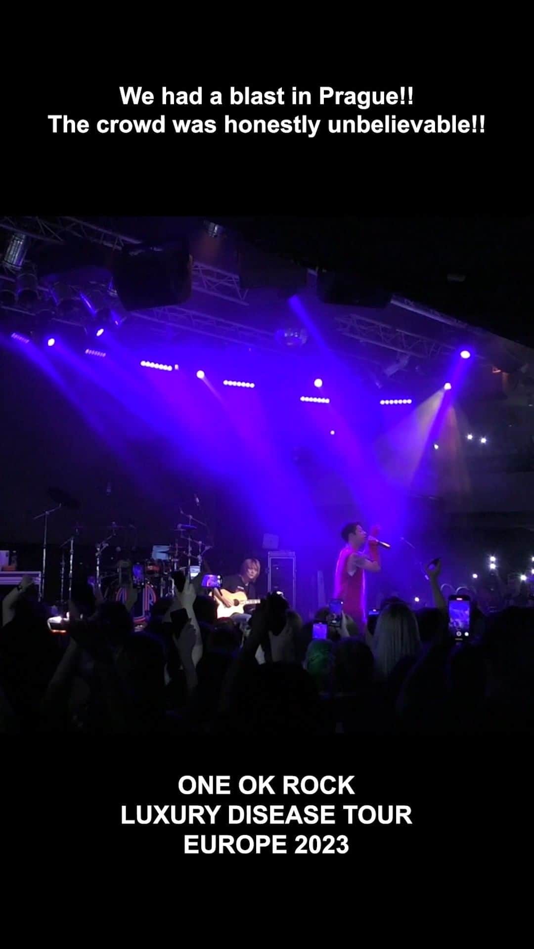 ONE OK ROCKのインスタグラム：「We had a blast in Prague!! The crowd was honestly unbelievable!!  #ONEOKROCK #LuxuryDisease #Europe #tour #Prague」