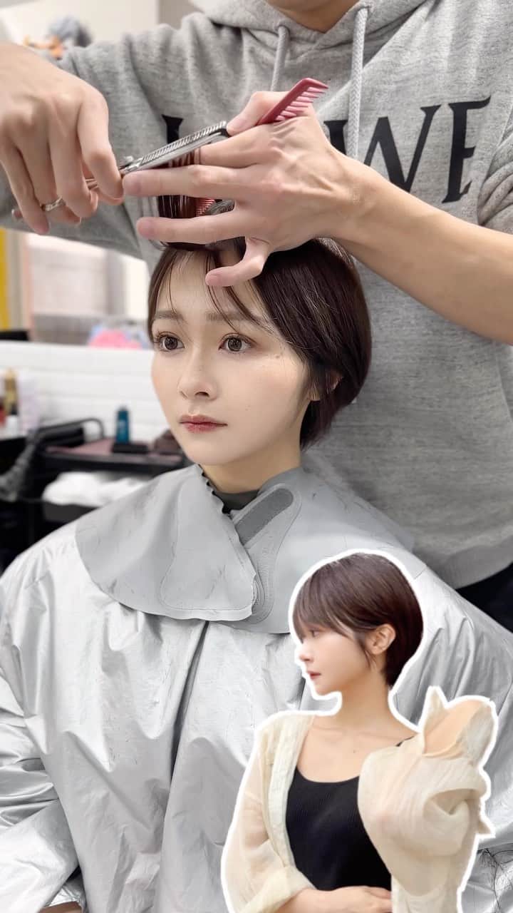 のインスタグラム：「【保存必須】日本で流行りのショートボブの顔周り✂️🤗✨💕どんな人でもお任せください😉✨  [Required to be saved] Around the face of a short bob that is popular in Japan ✂️🤗✨💕 Please leave it to anyone 😉✨  【저장 필수】 일본에서 유행하는 짧은 밥의 얼굴 주위 ✂️🤗✨💕 어떤 사람이라도 맡겨주세요 😉✨」