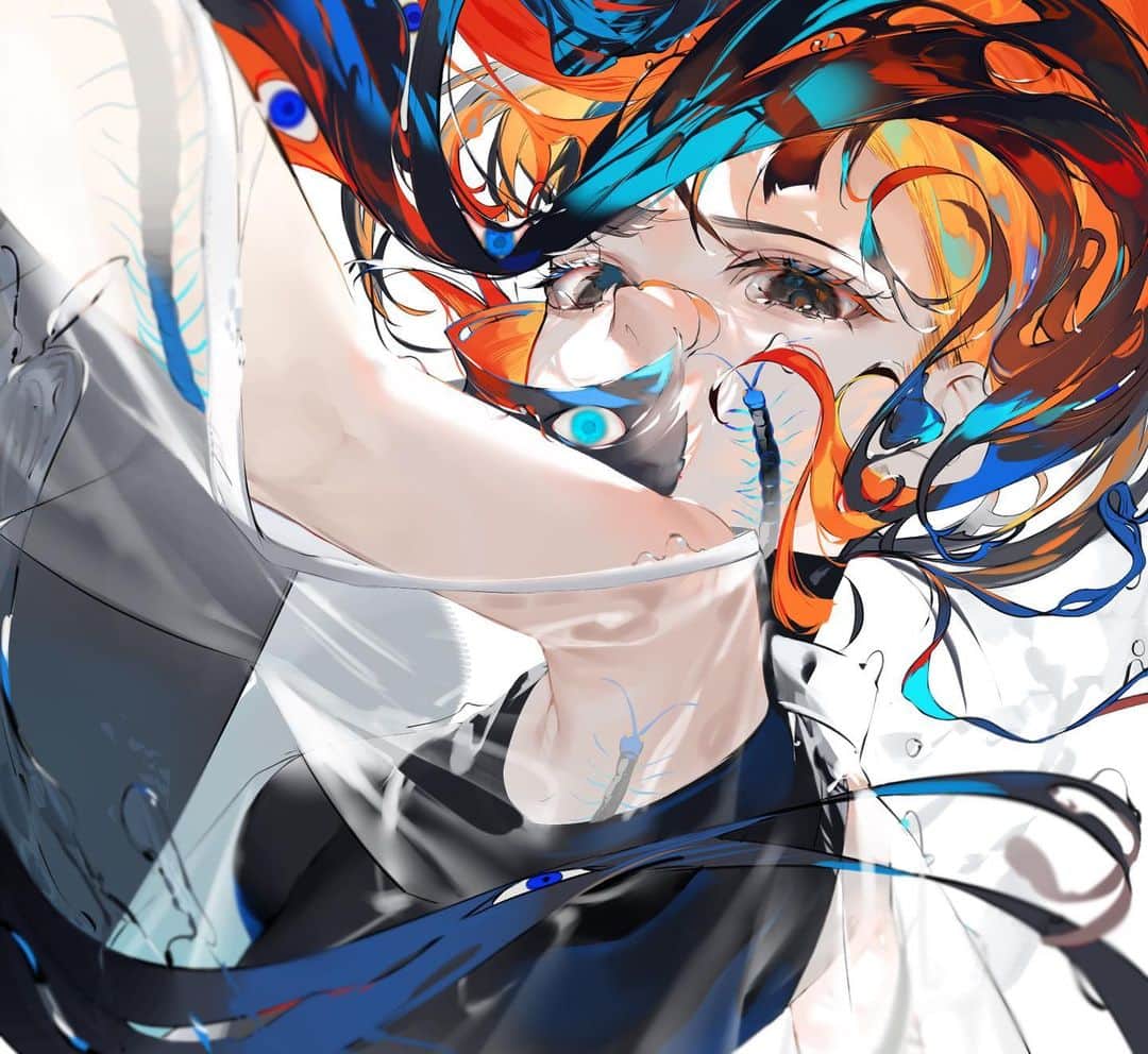 水視ずみのインスタグラム：「虫 #illustration #drawing #illustrator #originalcharacter #イラストグラム #創作」