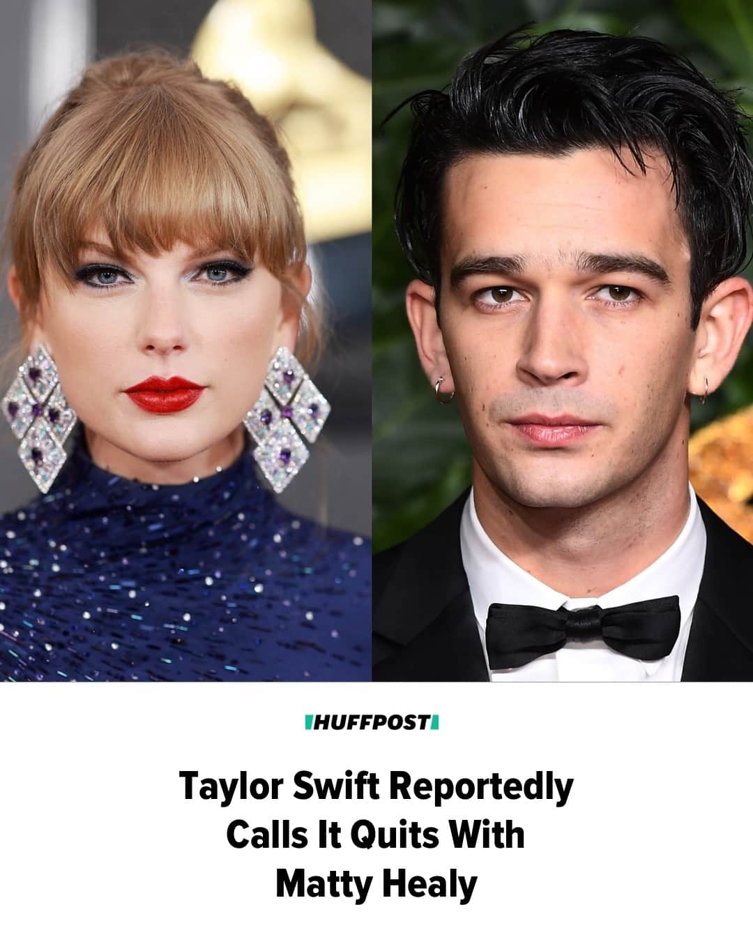 Huffington Postのインスタグラム：「Taylor Swift and Matty Healy’s rumored romance has reportedly come to an end.⁠ ⁠ TMZ first reported Monday that the two musicians had called it quits after only one month of dating.⁠ ⁠ A source told Entertainment Tonight that they split over their “extremely busy” schedules and incompatibility.⁠ ⁠ “Taylor and Matty broke up. They are both extremely busy and realized they’re not really compatible with each other,” the source told ET, explaining, “Taylor’s friends want what’s best for her and aren’t shocked that their relationship fizzled out since she recently got out of a long-term relationship.”⁠ ⁠ Reps for Swift didn’t immediately return HuffPost’s requests for comment.⁠ ⁠ The couple ignited social media in May after Healy was captured attending several shows at Swift’s Eras Tour in Nashville.⁠ ⁠ Read more at our link in bio. // 📷 Getty Images // 🖊 Jazmin Tolliver」