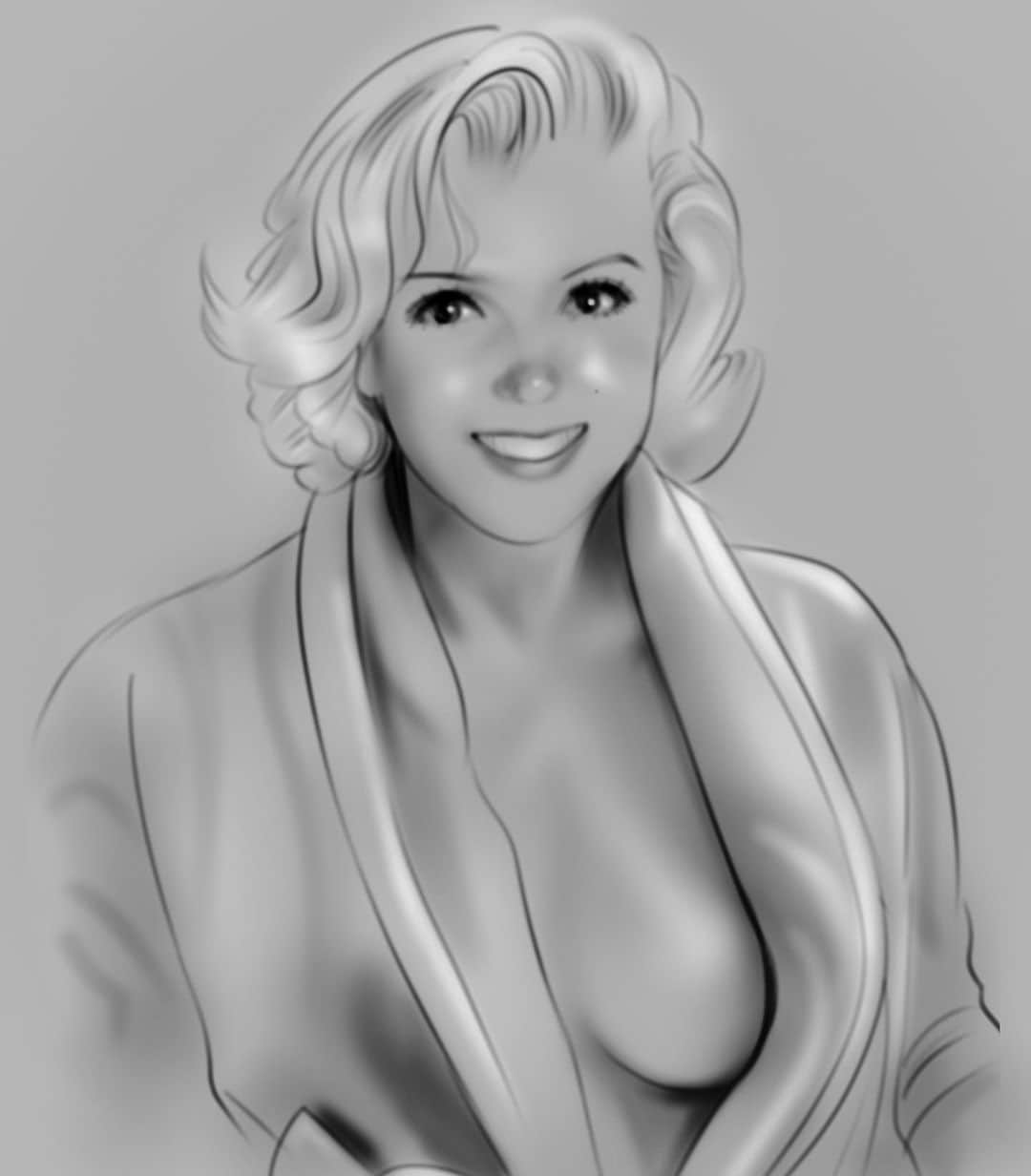 てらりんさんのインスタグラム写真 - (てらりんInstagram)「『マリリン・モンロー(Marilyn Monroe)さん』  #イラスト #女優 #マリリンモンロー #illustration #portrait #actress #MarilynMonroe」6月5日 21時59分 - terarin08