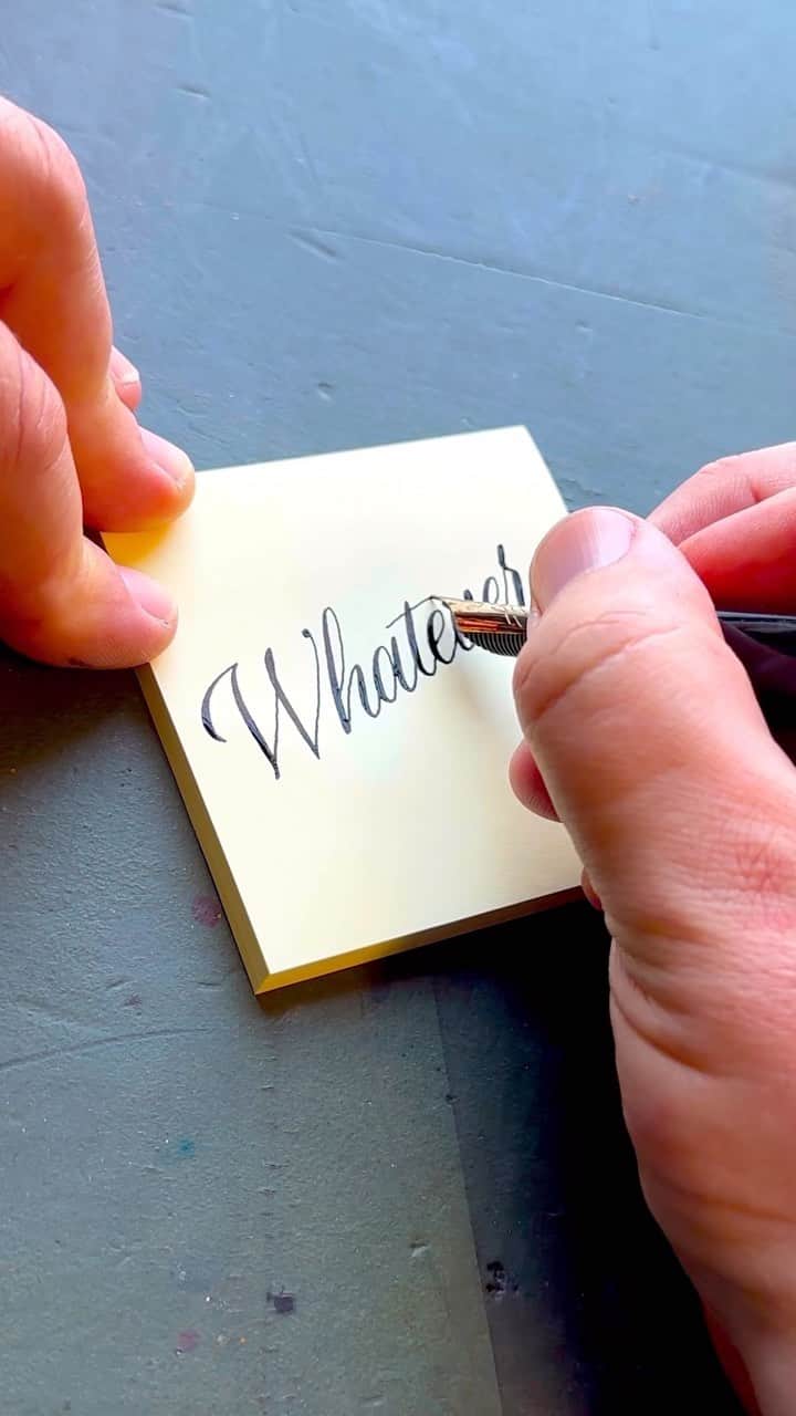Seb Lesterのインスタグラム：「When you’re a grumpy bastard, but love calligraphy. #calligraphy #fountainpen #writing #seblester」