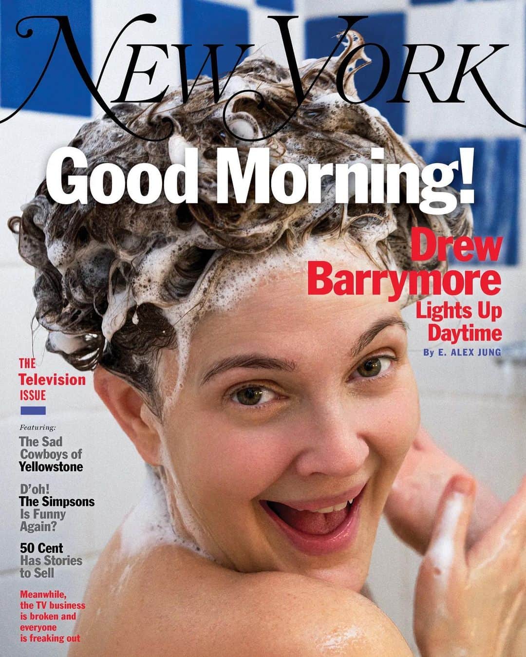 のインスタグラム：「I’ve been a lifetime admirer, and subscriber of @nymag ever since my love of magazines began. It is a true pinch me moment to have been invited to be a part of a magazine that has been such an important part of my life. To say that I’m grateful and honored to be on the cover and inside of The Television Issue of @nymag would be the understatement of the century. I still can’t believe this is real! Thank you to each and every person who helped make this happen. @e_alexjung @markseliger   @thedrewbarrymoreshow, I love you and every person that makes this show very much.  Photo: @markseliger for New York Magazine Profile: @e_alexjung  Hair by @hairbyorlandopita Makeup by @debraferullomakeup」