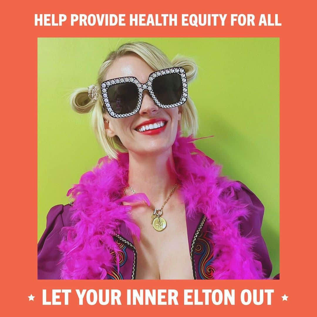 ジャニュアリー・ジョーンズのインスタグラム：「We all deserve equal access to healthcare and together we can make it a reality. Join me in supporting the Elton John AIDS Foundation and let your #InnerElton out. Share your photo and don’t forget to tag @ejaf」