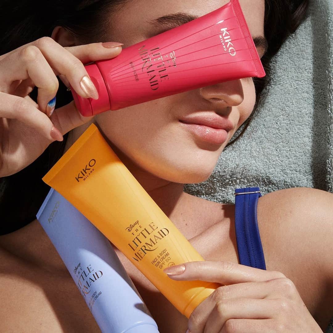 KIKO MILANOさんのインスタグラム写真 - (KIKO MILANOInstagram)「Prep your skin with our new Body Scrub, then relax in the sun with our Face & Body Sun Cream Spf 50 and After Sun Cream! ☀️ Discover #KIKOSummer23 online and in stores!​⁣ ⁣ Watch @DisneyStudiosUK’s #TheLittleMermaid only in cinemas​⁣ ⁣ Body Scrub - Face & Body Sun Cream Spf 50 - Face & Body After Sun Cream⁣」6月6日 0時40分 - kikomilano