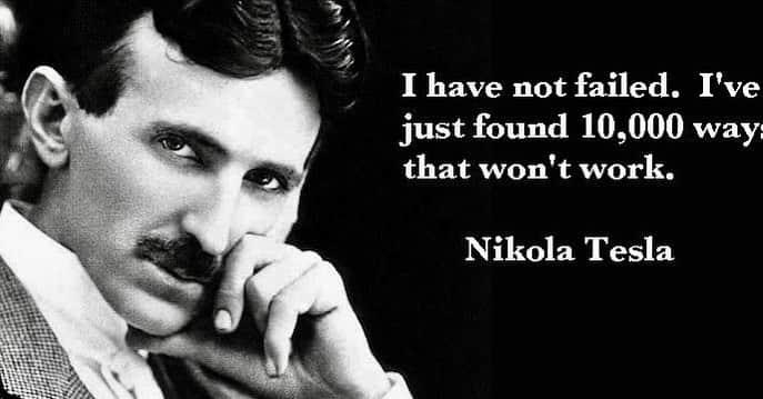 ジョルジュ・サンピエールのインスタグラム：「I have not failed. I’ve just found 10,000 way that won’t work. -Nikola Tesla」