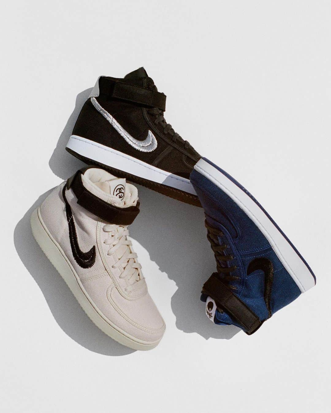 Stüssyのインスタグラム：「Stüssy & Nike Vandal High...  available worldwide at select chapter stores, select  Dover Street Market locations, and stussy. com on  Friday, June 9th  North America - Friday June 9th, 10am PST UK - Friday June 9th, 10am BST Europe - Friday June 9th, 10am CET Japan, Korea, & All Other Regions - Saturday June  10th,  10am JST」