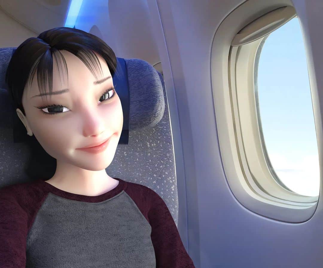Ami Yamato（ヤマトアミ）のインスタグラム：「A 14+ hour flight can be gruelling, but thank you to @allnipponairways for a comfortable seat and WiFi which REALLY helps pass the time and keep me sane! ✈️ 💺 #FlyANA #allnipponairways #travel」
