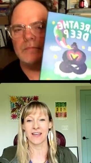 レイン・ウィルソンのインスタグラム：「LIVE WITH @mishablaise - talking about her new book BREATHE DEEP! 💕🙏🔥」