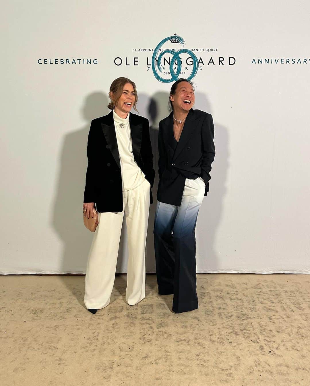 ビアギッテ・ヨート・スレンセンのインスタグラム：「Congratulations once again @olelynggaardcopenhagen ✨ What a magical night celebrating your impressive 60th Anniversary!! An honor to be there 🥂 And many, many thanks to @pilystagram for marvellous styling & company and @jennykaturaportfolio / @gucci for exquisite hair & makeup 🙏🏻」