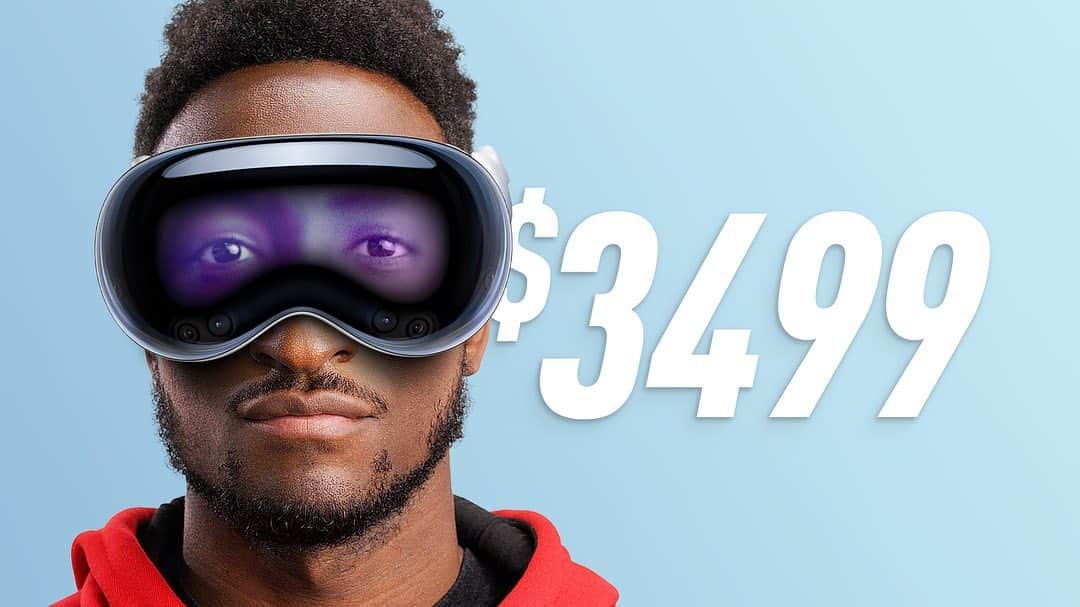 マーケス・ブラウンリーのインスタグラム：「New video is up on the channel - I got to try Apple’s new vision pro $3500 VR headset. And I have some thoughts 🤓」