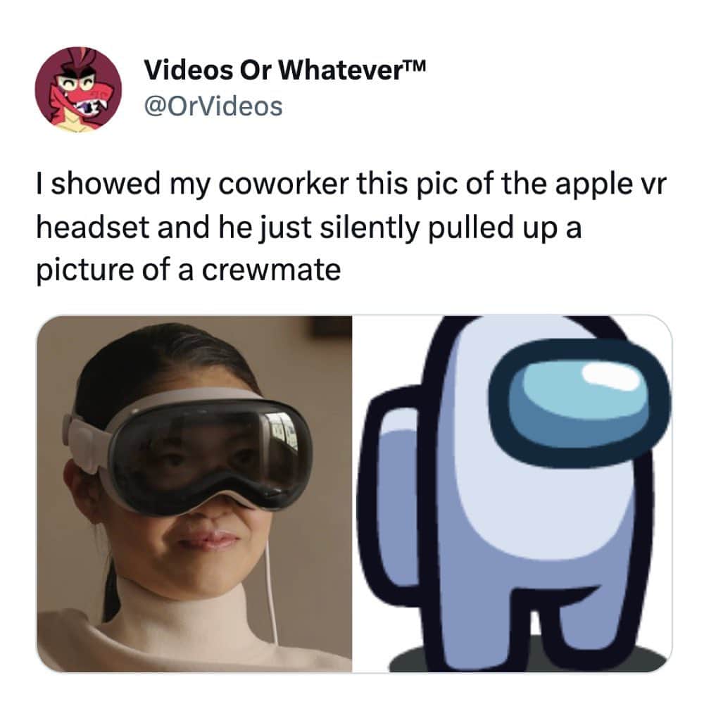 9GAGさんのインスタグラム写真 - (9GAGInstagram)「My 25-year-old body would feel dizzy after playing for 5 mins - Last 2 by: qcapital2020 & orvideos | TW  - #applevisionpro #appleevent #metaquest3 #meta #ar #headset #vr #gaming #tech #WWDC23 #memes #9gag」6月6日 16時04分 - 9gag