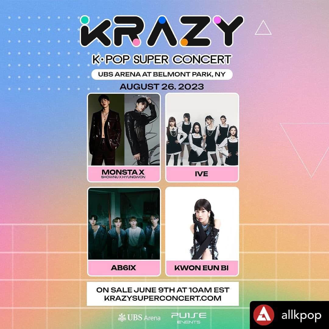 allkpopTHESHOPのインスタグラム：「Reposted • @allkpop New York 🗽 Let's make history together! On August 26th we're bringing the ultimate Krazy K-Pop Super Concert to @ubsarena! Sign up now for a chance to win a VIP package and to get a reminder for when tickets go on sale on Friday, June 9th - Link in bio」