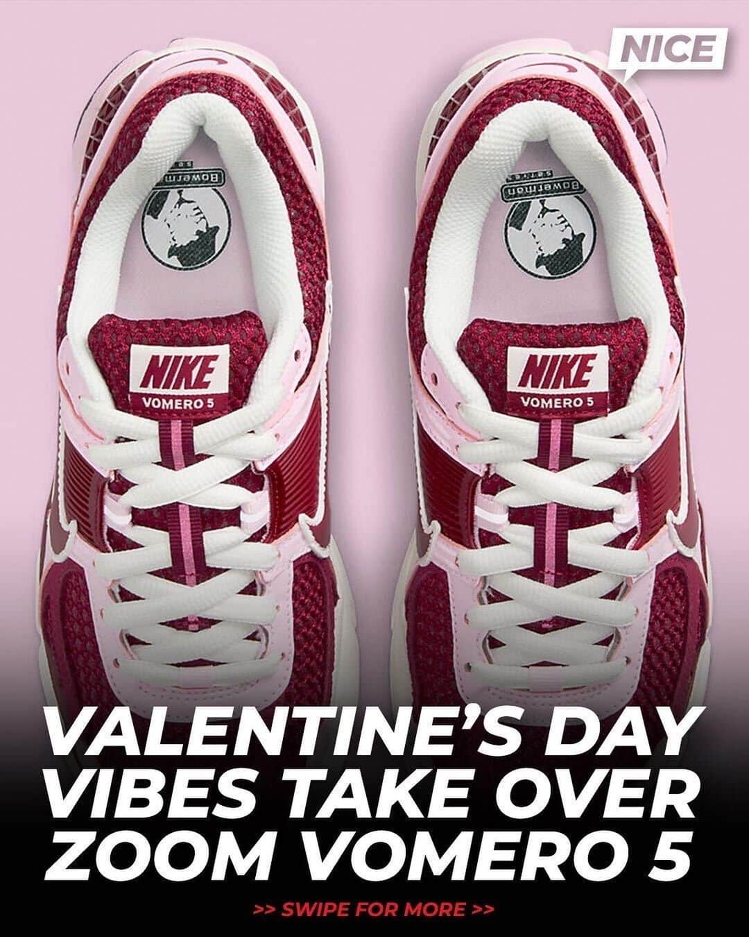 Nice Kicksさんのインスタグラム写真 - (Nice KicksInstagram)「Nike is planning for Valentine’s Day early with a new Zoom Vomero 5 set to drop later this year 💕 Are you swooning over these or passing them up? 👀」6月6日 9時09分 - nicekicks
