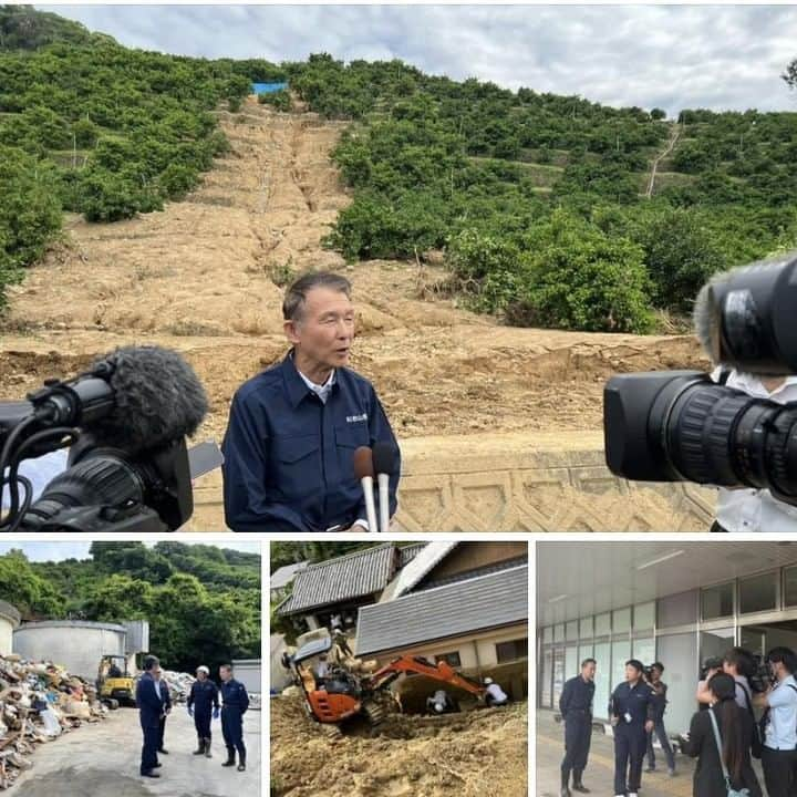 きいちゃんさんのインスタグラム写真 - (きいちゃんInstagram)「【知事活動報告】 みなべ町の梅畑、有田川町、有田市のみかん畑、海南市内及び和歌山市内の被災箇所を視察。 現場の市町の職員さんには迷惑がかからないように、各振興局長と一緒に行動しました。 被災の現場を見て被災者の方々のお気持ちを考えると心が痛くなります。早期の復旧のため、県庁として可能な限り力を尽くしていきます。  #和歌山県 #みなべ町 #有田川町 #有田市 #海南市 #和歌山市」6月6日 9時15分 - wakayamapref_pr