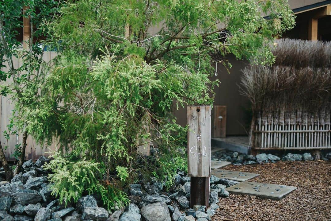 行方 久子 Hisako Namekataのインスタグラム：「. ご紹介し忘れていた、熊本玉名町の大自然に囲まれためちゃくちゃ雰囲気のある小さなカフェ @pizza.and.cafe.soil   お友達のお家に招かれたかのような居心地の良い空間で 何もかもが美味しかったし、浄化された感じ。」