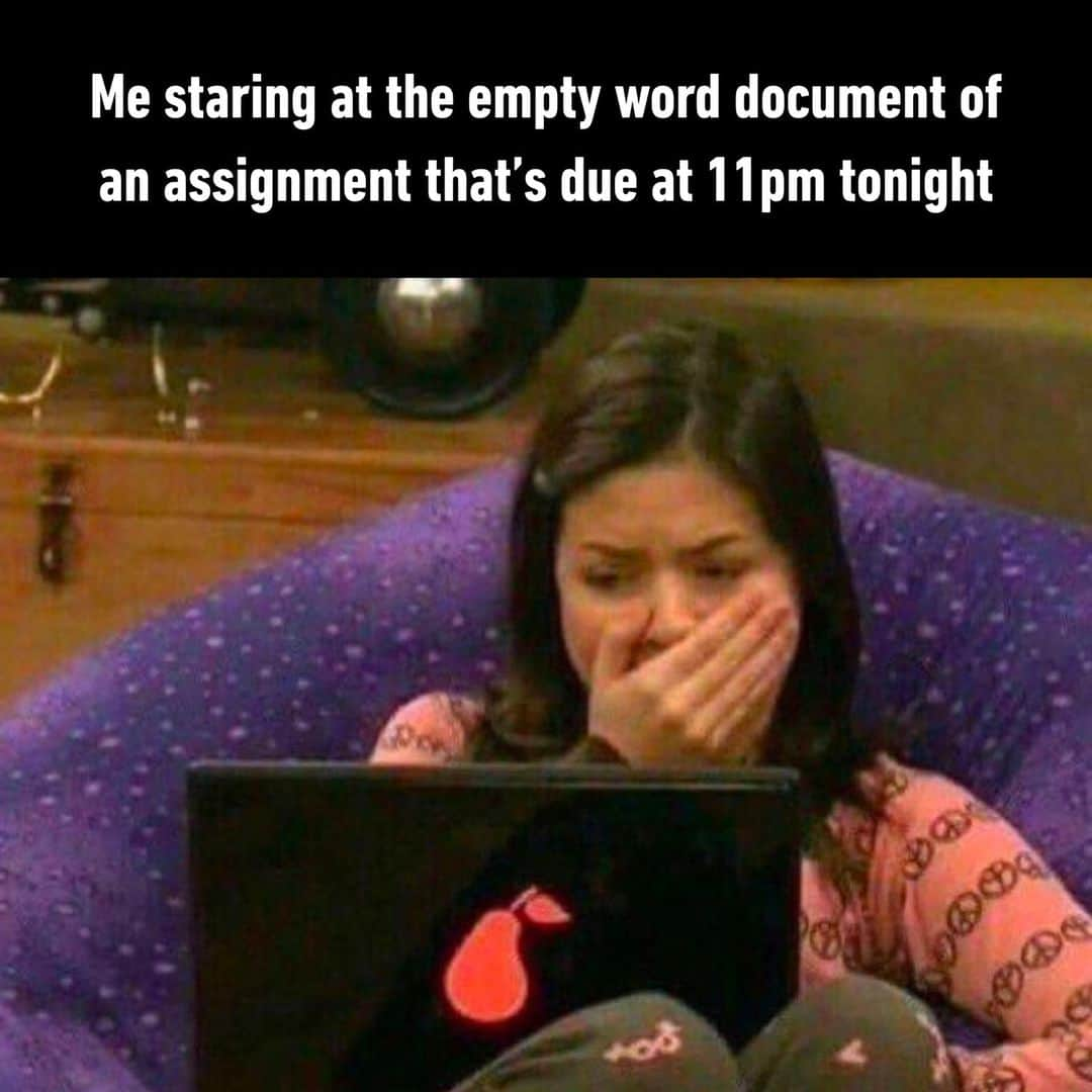 9GAGさんのインスタグラム写真 - (9GAGInstagram)「hopefully a burst of inspiration would hit me later  - #assignment #school #deadline #procrastination #memes #9gag」6月6日 13時00分 - 9gag