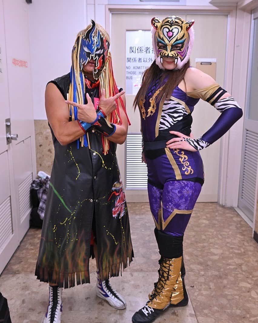 のインスタグラム：「20230429  ワールド女子プロレスディアナ後楽園ホール大会  photo by ぺぺ田中さん  #タイガークイーン #ss_pw  #日高郁人 #ショーンキャプチャー」
