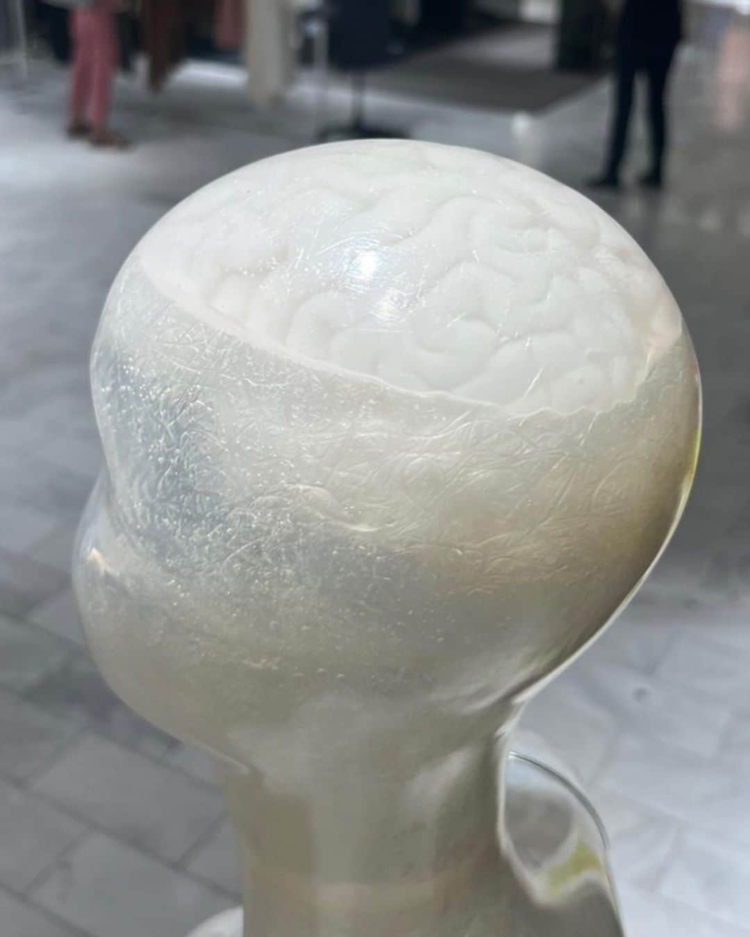 高橋盾のインスタグラム：「An original body made about 20 years ago that you can see through the brain. It is still at the Shinjuku Isetan UNDERCOVER women's store.  20年前位にオリジナルで製作した脳みそが透けて見えるボディ。現在も新宿伊勢丹UNDERCOVERレディース店で使用しています。」