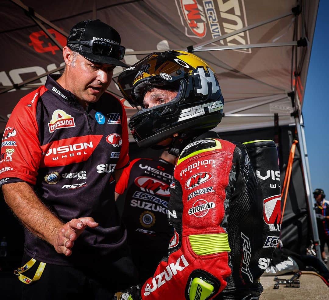 のインスタグラム：「Last Dance with a P6/P5. Happy about the work and performance during the weekend. Great Battles and very Satisfied!!!  I can't Thank enough to Ulrich Family @chrisulrichracing18 and All entire Team/Coaches ( @joshhayes4 )to believe  in me, support me and work hard until the last day!! Wish you guys all the best my friends..Im sure there's a Young Gun Ready to Rock!!! Thanks To Suzuki USA staff and  all my personal sponsors to be on my side ALWAYS!!!  In 2/3 Days will make a big post from my side..I hope You Like IT!!😘❤️🙏  @team_hammer_inc  @suzukicycles  @visionwheel  @m4_exhaust  @motoamerica  @ridedunlop  @wearehonos  @alpinestars  @galferusa_bike  @rstmoto  @araiamericas  @oakleymotorsports  @eliastwentyfour  @flex_racing  @studimotoperformance  @pitbullproducts  @brianjnelsonphoto」