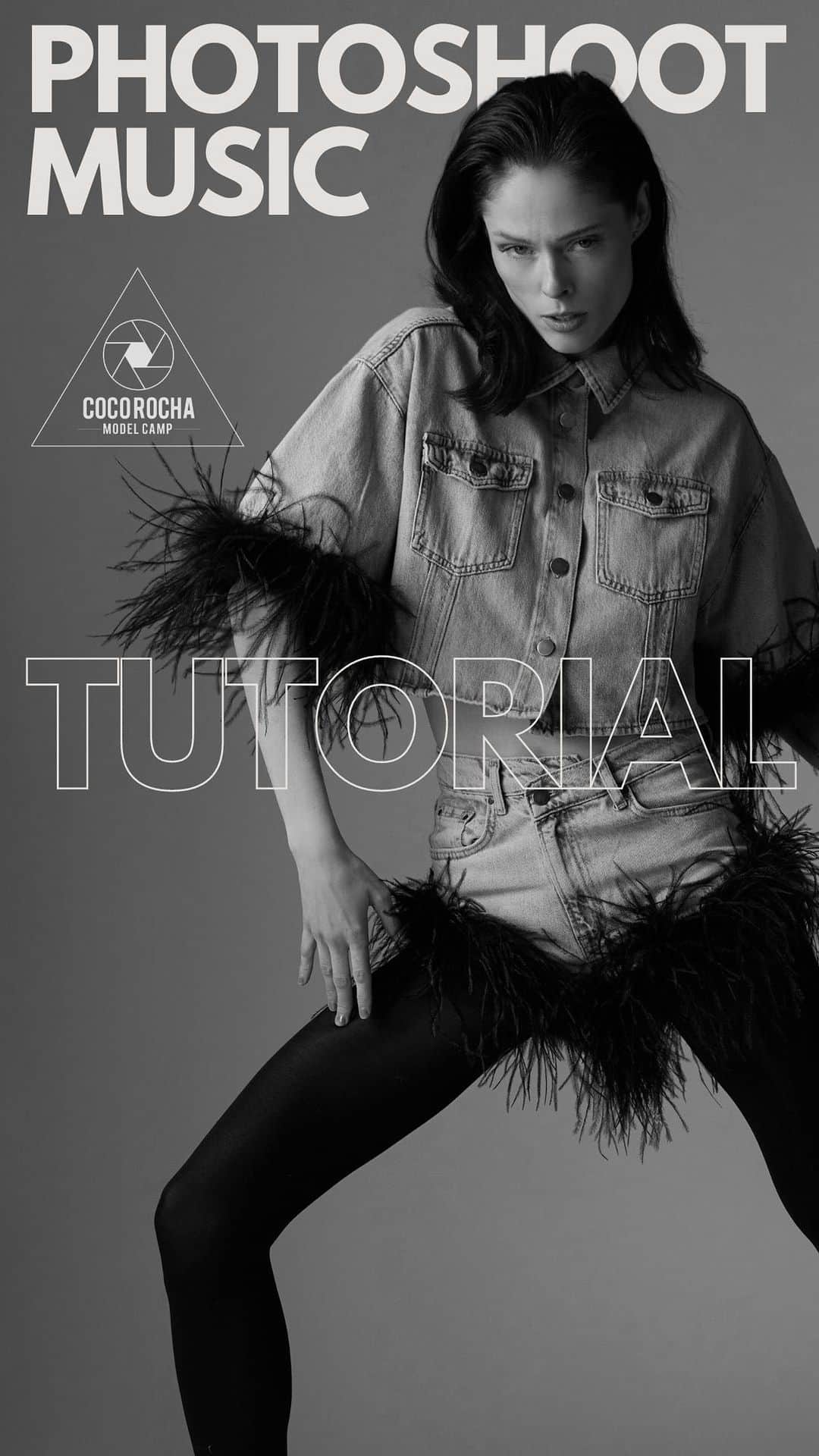 のインスタグラム：「#CocoRochaModelCamp Tutorial: MUSIC 🎶  (Save this for your next shoot!)  The importance of music as an inspiration for a good model performance cannot be overstated. The right soundtrack has the power to transform the mood, elevate the energy, and bring out the best in a model’s performance. By curating your own playlists and listening to the music that resonates with you, you can take charge of your photoshoot experience.  What’s your favorite music inspiration on set? Let us know your thoughts in the comments!」
