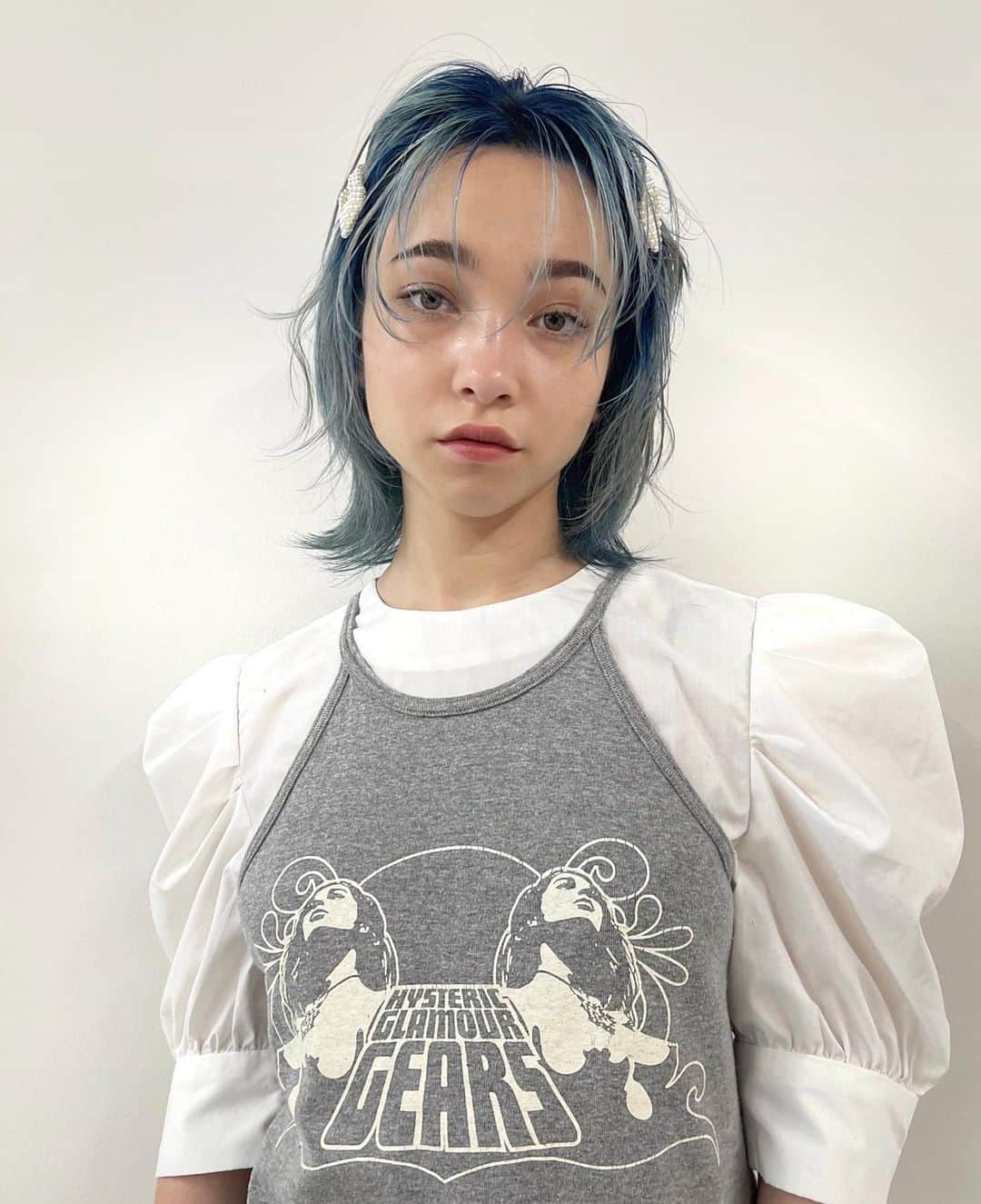 磯田 基徳のインスタグラム：「大阪seminar style✔️ ブルーのグラデーション。 ありがとうございました🖤 thx @wellapro_japan assistant @__7tsukiii__」