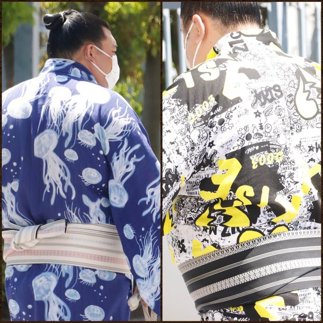 日本相撲協会さんのインスタグラム写真 - (日本相撲協会Instagram)「【初企画！】大相撲五月場所　浴衣の柄紹介 その1  場所入りの時や帰り、力士は様々な柄の浴衣を着ています。 部屋の名前が入ったものから、関取のしこ名が入ったものまで。  五月場所中に写真に収められた柄を その4までご紹介。 ぜひ写真をズームしてご覧ください！  @sumokyokai #sumo #相撲 #お相撲さん #力士 #着物 #和服 #浴衣  #日本文化 #伝統 #和 #東京 #両国 #japan #japanculture #tokyo #場所入り」6月6日 17時46分 - sumokyokai
