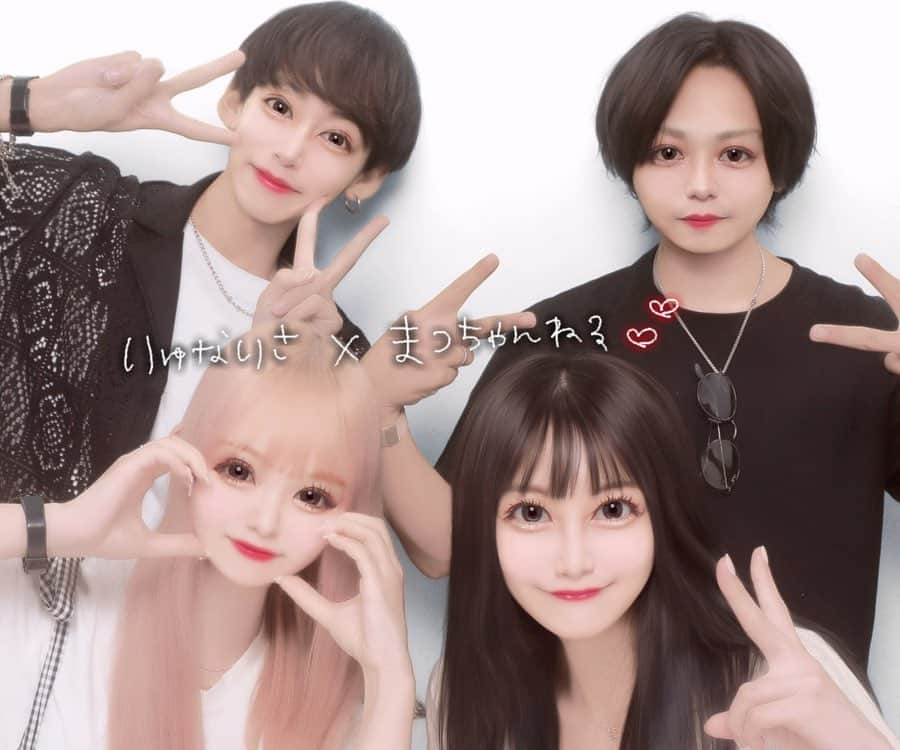 りゅなりささんのインスタグラム写真 - (りゅなりさInstagram)「. ⁡ 昨日、同じ事務所のまつちゃんねる夫婦と ごはんいってきました ...