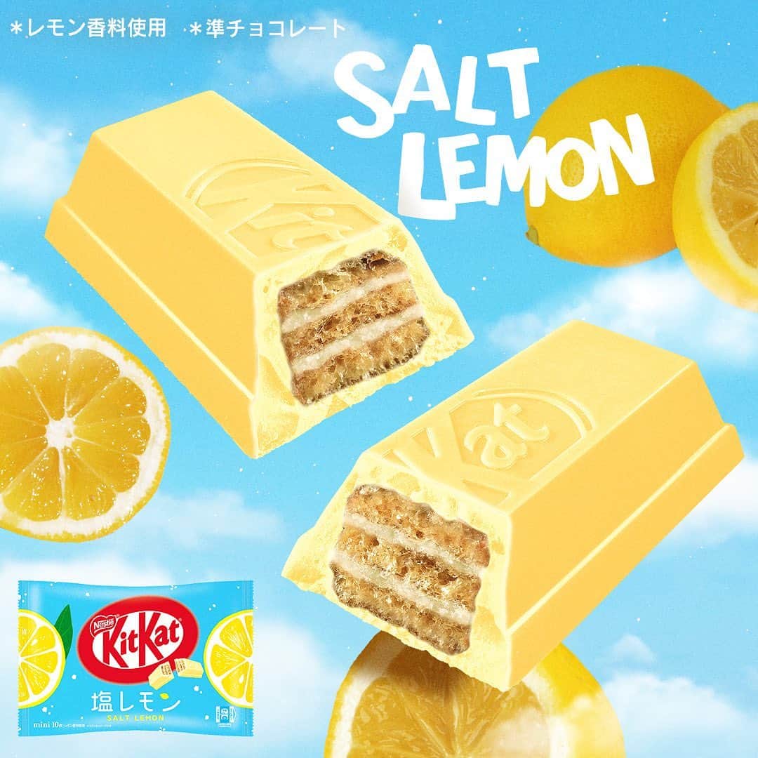 KITKAT Chocolatoryのインスタグラム：「【 食べたくなったらコメントしてね🍋 】  🍋🍋🍋 RELEASE 🍋🍋🍋  　　レモン感溢れる！ 『キットカット ミニ 塩レモン』  🍋🍋🍋🍋🍋🍋🍋🍋🍋🍋  今年も帰ってきました！ レモン感がいい！と評判の「塩レモン」味💛 レモン味のチョコ＋塩入りクリームがたまらない！  「待ってました！」という方は、コメントから「💛」を送ってね〜💨  ┈┈┈┈┈┈┈┈┈┈ #kitkat #キットカット #break #ブレイク #チョコレート #ウエハース #サクサク #ザクザク #チョコレート好き #チョコレート好きと繋がりたい #チョコレート好きな人と繋がりたい #チョコレート大好き #おやつじかん #期間限定 #塩レモン」